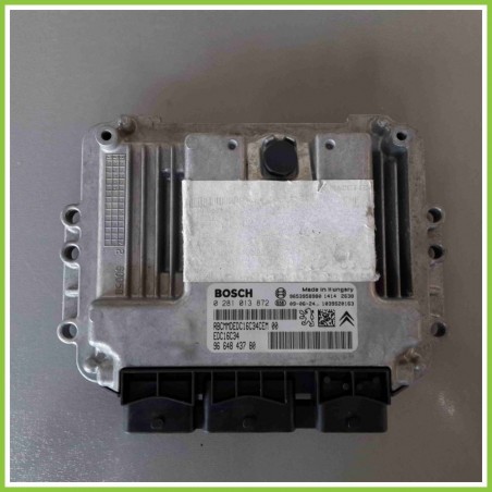 Centralina Motore Iniezione ECU BOSCH 0281013872 PEUGEOT 308 1.6 16V HDI FAP 9664843780 Diesel 2007