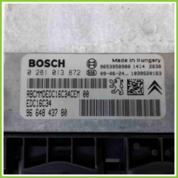 Centralina Motore Iniezione ECU BOSCH 0281013872 PEUGEOT 308 9664843780 9HZ
