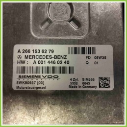 Centralina Motore Iniezione ECU SIEMENS 5WK90937[03] MERCEDES-BENZ Classe B T245 A2661536279 266940