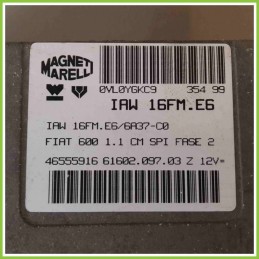Centralina Motore Iniezione ECU MAGNETI MARELLI IAW16FM.E6 FIAT SEICENTO 1E 46555916 176B2000