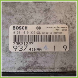Centralina Motore Iniezione ECU BOSCH 0281010332 ALFA ROMEO 147 W8 73501227 937A2000