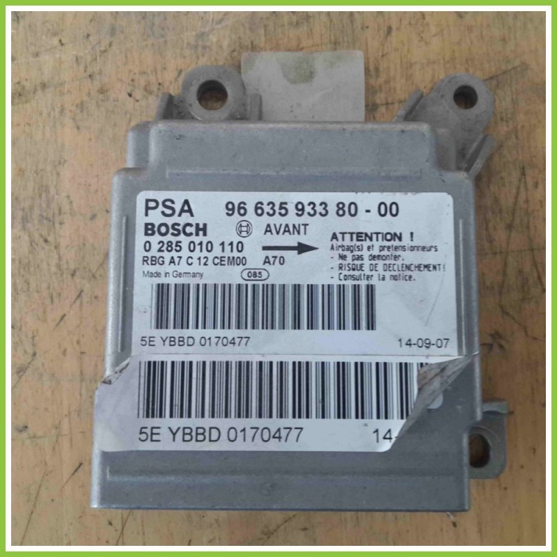 Centralina Controllo Airbag BOSCH 0285010110 PEUGEOT 207