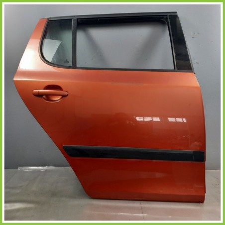 Porta Portiera Sportello Posteriore Destra DX ARANCIONE SKODA FABIA 54 Berlina 2007 2015 Originale Usato