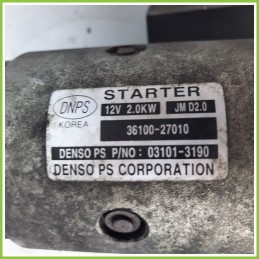 Motorino Avviamento DENSO 03101-3190 HYUNDAI TUCSON 36100-27010
