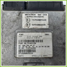 Centralina Motore Iniezione ECU METATRON 4100132 FIAT PUNTO 2U 1.2 8V NATURAL POWER 51603158 Benzina-Metano 2003 2007