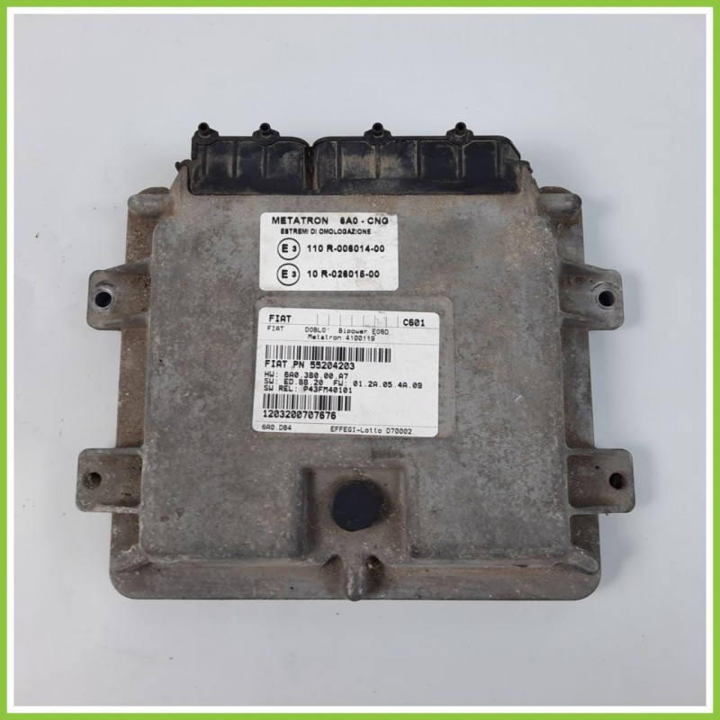 Centralina Motore Iniezione ECU METATRON 4100119 FIAT DOBLO 3C 1.6 16V NAT.PWR. ACTIVE 55204203 Benzina-Metano 2005 2011