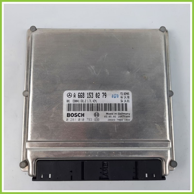 Centralina Motore Iniezione ECU BOSCH 0281010793 MERCEDES-BENZ Classe A W168 170 CDI A6681530279 Diesel 2001 2004