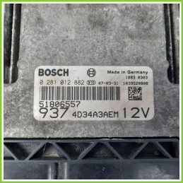 Centralina Motore Iniezione ECU BOSCH 0281012882 ALFA ROMEO 147 W8 1.9 JTDDISTINCTIVE 51806557 Diesel 2004 2011