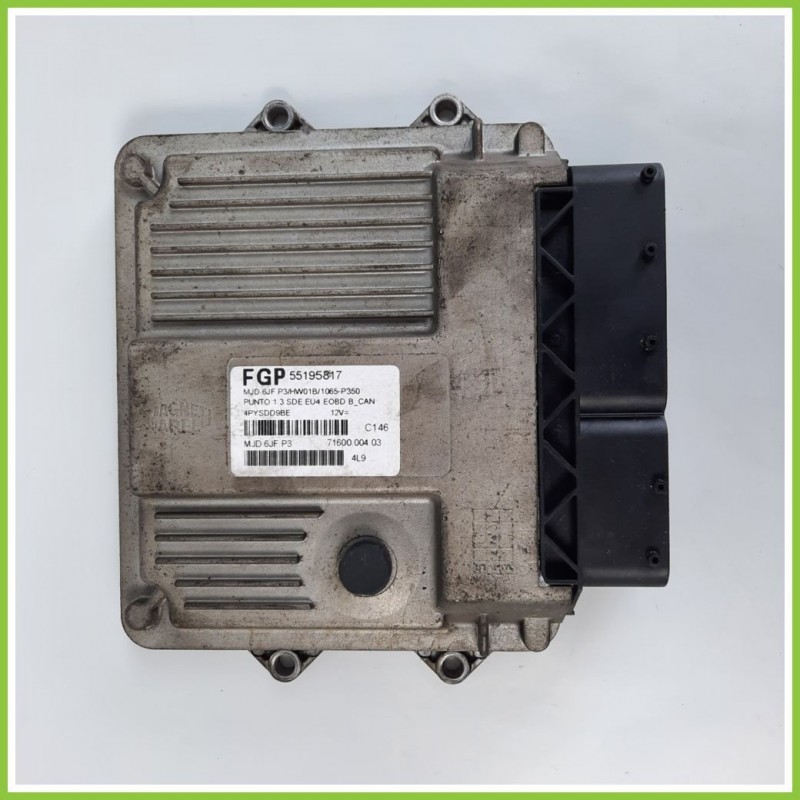 Centralina Motore Iniezione ECU MAGNETI MARELLI MJD6JF.P3 FIAT PUNTO 2U 1.3 MJT 16V 55195817 Diesel 2003 2007