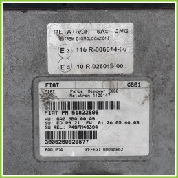 Centralina Motore Iniezione ECU METATRON 4100147 FIAT PANDA 2Q 1.2 CLIMBING NAT. POWER 51822896 Benzina-Metano 2003 2010