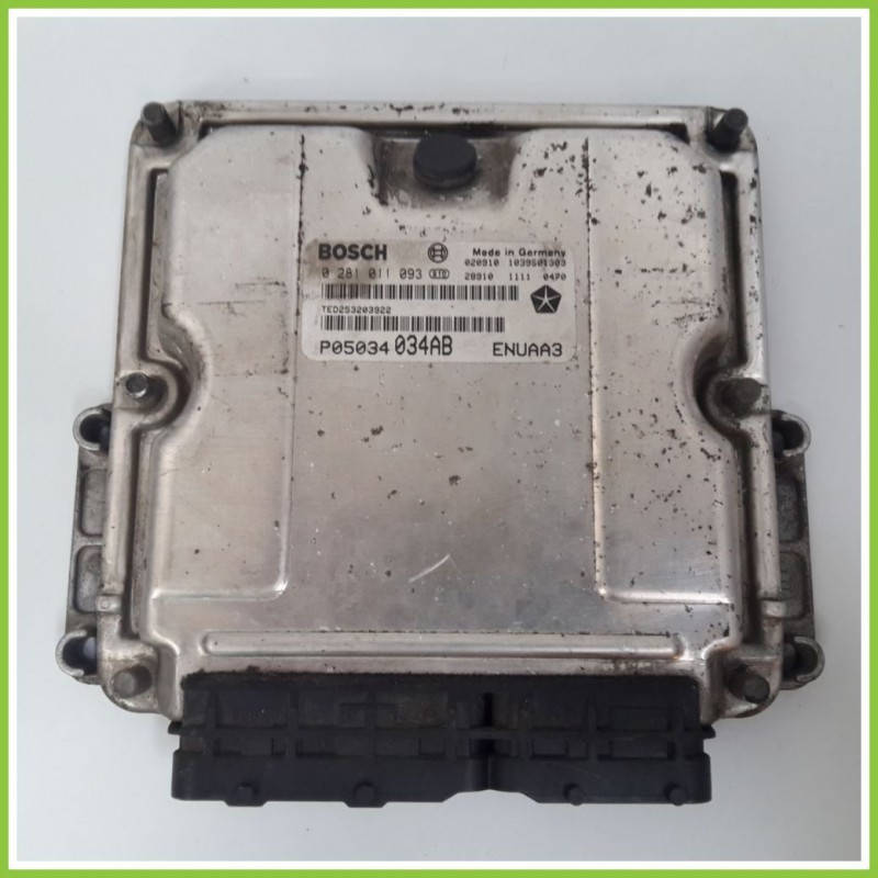 Centralina Motore Iniezione ECU BOSCH 0281011093 CHRYSLER PT CRUISER 2.2 CRD LIMITED P05034034AB Diesel 2000 2005