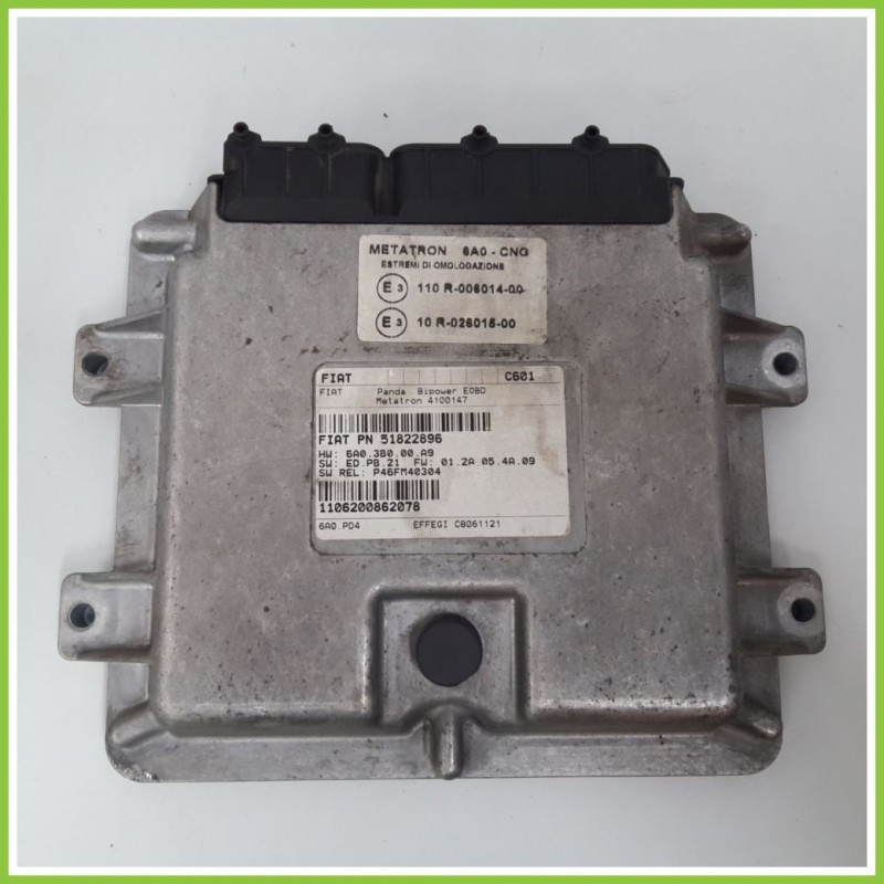 Centralina Motore Iniezione ECU METATRON 6A0-CNG FIAT PANDA 2Q 1.2 CLIMBING NAT. POWER 51822896 Benzina-Metano 2003 2010