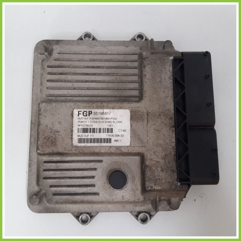 Centralina Motore Iniezione ECU MAGNETI MARELLI MJD6JF.P3 FIAT PUNTO 2U 1.3 MJT 16V 55195817 Diesel 2003 2007