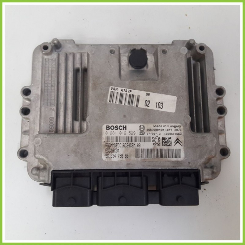 Centralina Motore Iniezione ECU BOSCH 0281012529 PEUGEOT 207 1.4 HDI 9663475880 Diesel 2006 2009