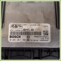 Centralina Motore Iniezione ECU BOSCH 0281011701 FORD FOCUS CAP 1.6 TDCI 8M51-12A650-LB Diesel 2004 2008