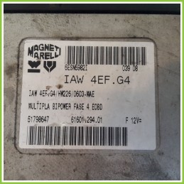 Centralina Motore Iniezione ECU MAGNETI MARELLI IAW4EF.G4 FIAT MULTIPLA 1F 1.6 16V DYNAMIC 51798647 Benzina 2004 2012