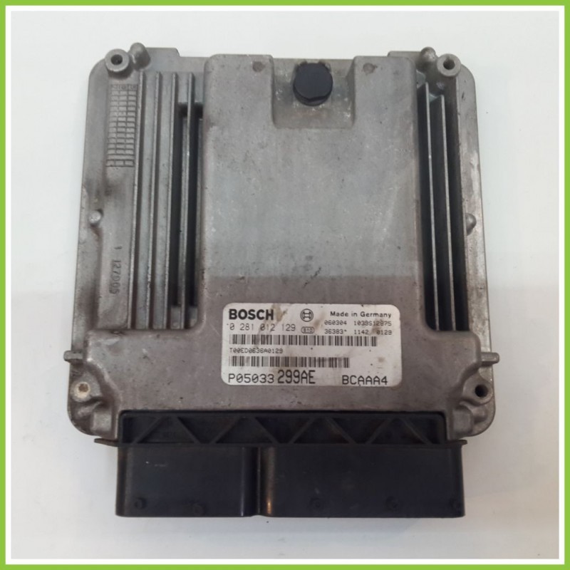 Centralina Motore Iniezione ECU BOSCH 0281012129 DODGE CALIBER 2.0 TD K05033299AE Diesel 2006
