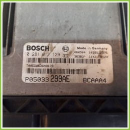 Centralina Motore Iniezione ECU BOSCH 0281012129 DODGE CALIBER 2.0 TD K05033299AE Diesel 2006