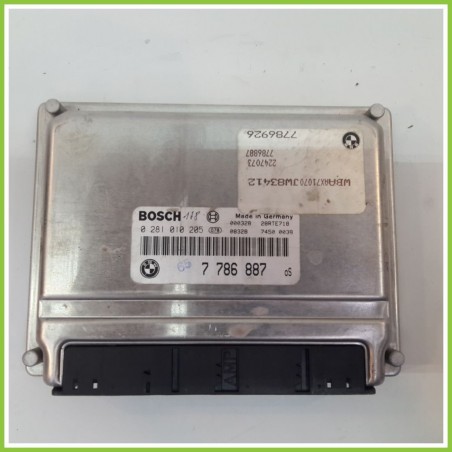 Centralina Motore Iniezione ECU BOSCH 0281010205 BMW Serie 3 E46 TD 100kw 7786887 1998 2001