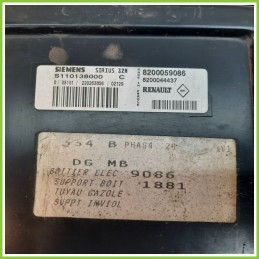 Centralina Motore Iniezione ECU SIEMENS S110138000 RENAULT MEGANE 1a Serie 1.6 8200059086 Benzina 1999 2003