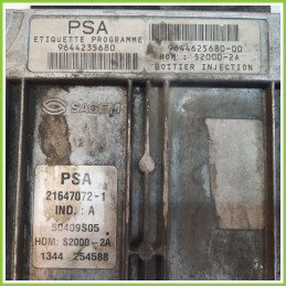 Centralina Motore Iniezione ECU SAGEM 51647072-1 PEUGEOT 206 1.4 9644235680 Benzina 1998 2009