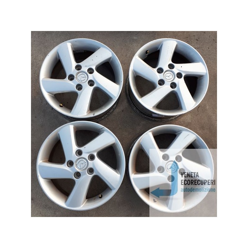Cerchi in Lega Mazda 6 16 pollici 16" 7.0j 5x114 ET 53.00 4pz originali usati 4pz