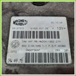 Centralina Motore Iniezione ECU MAGNETI MARELLI IAW4AF.M9 FIAT SEICENTO 1E 1.1 55187372 1998 2005