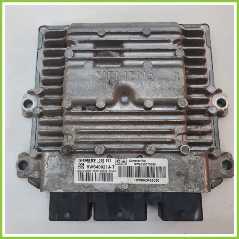 Centralina Motore Iniezione ECU SIEMENS 5WS40021J-T CITROEN C3 1a Serie 1.4 9650670480 2002 2005