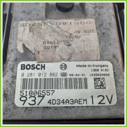 Centralina Motore Iniezione ECU BOSCH 0281012882 ALFA ROMEO 147 W8 1.9 JTD 51806557 2004 2011