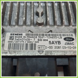 Centralina Motore Iniezione ECU SIEMENS 5WS40140D-T FORD FIESTA CBK 1.4 3S61-12AA650-LB 2002 2005