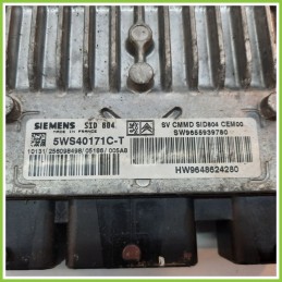 Centralina Motore Iniezione ECU SIEMENS 5WS40171C-T PEUGEOT 1007 1.4 9655939780 2005 2010