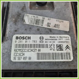 Centralina Motore Iniezione ECU BOSCH 0281011783 PEUGEOT 206 1.4 9656709780 1998 2009
