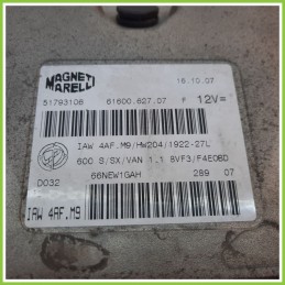 Centralina Motore Iniezione ECU MAGNETI MARELLI IAW4AF.M9 FIAT SEICENTO 1E 1.1 51793106 1998 2005