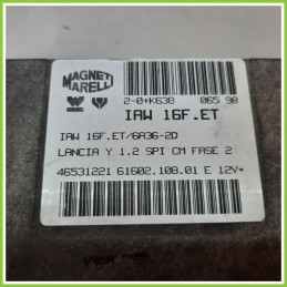 Centralina Motore Iniezione ECU MAGNETI MARELLI IAW16F.ET LANCIA Y 1.2 8V 46531221 1996 2000