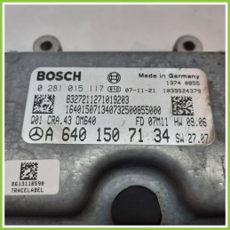 Centralina Motore Iniezione ECU BOSCH 0281015117 MERCEDES-BENZ Classe B T245 CDI A6401507234 2005 2013