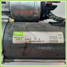 Motorino Avviamento VALEO D6G3 PEUGEOT 207 9648644680