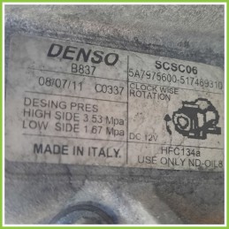 Compressore Clima AC Aria Condizionata DENSO SCSC06 LANCIA YPSILON TI 517469310