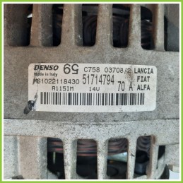 Alternatore DENSO MS1022118430 FIAT PANDA 2Q 51714794