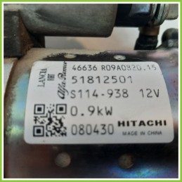 Motorino Avviamento HITACHI S114-938 FIAT PANDA 2Q 51812501