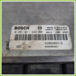 Centralina Motore Iniezione ECU BOSCH 0281011324 RENAULT LAGUNA 2a Serie 1.9 dCi 8200309316 2001 2007
