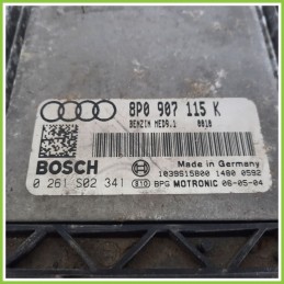 Centralina Motore Iniezione ECU BOSCH 0261S02341 AUDI A3 8P 2.0 16V 8P9901115K 2003 2010