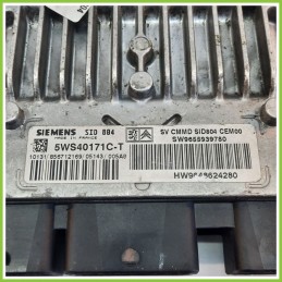 Centralina Motore Iniezione ECU SIEMENS 5WS40171C-T PEUGEOT 1007 1.4 9648624280 2005 2010