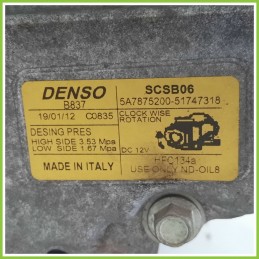 Compressore Clima AC Aria Condizionata DENSO SCSB06 FIAT PANDA 0X 51747318