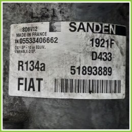 Compressore Clima AC Aria Condizionata SANDEN SD6V12 FIAT PUNTO 6U 51893889