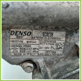 Compressore Clima AC Aria Condizionata DENSO SCSC06 FIAT 500 3P 517469310