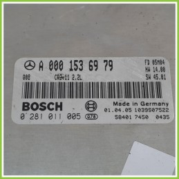 Centralina Motore Iniezione ECU BOSCH 0281011005 MERCEDES-BENZ Classe C W/S203 CDI A0001536979 2000 2007
