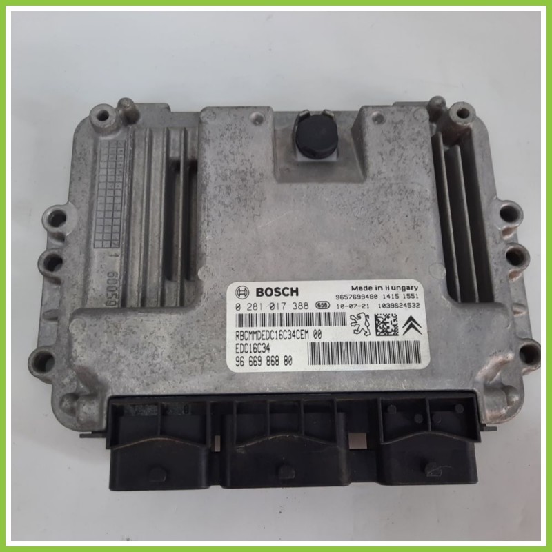 Centralina Motore Iniezione ECU BOSCH 0281017388 CITROEN C3 A51 1.4 9666986880 2009 2013