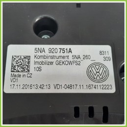 Quadro strumenti contachilometri tachimetro VDO A2C53427456AS VOLKSWAGEN TIGUAN AD1 2.0 TDI 5NA920751A