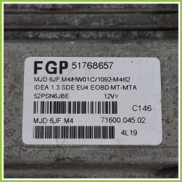 Centralina Motore Iniezione ECU MAGNETI MARELLI MJD6JF.M4 FIAT IDEA 4D/2S 1.3 16V 51768657 2003 2012