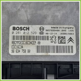 Centralina Motore Iniezione ECU BOSCH 0281012529 PEUGEOT 207 1.4 9663475880 2006 2009